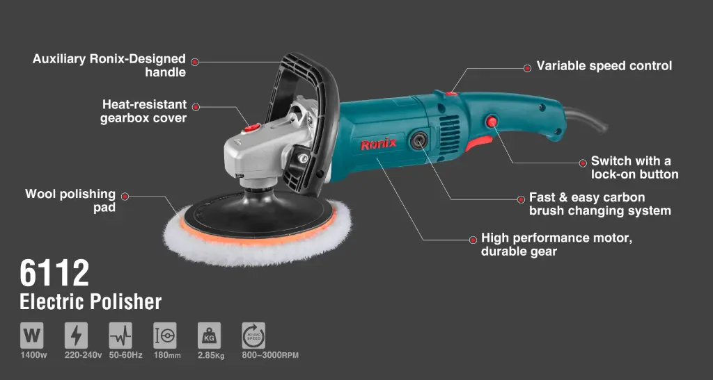 Electric Polisher 1400W-180mm