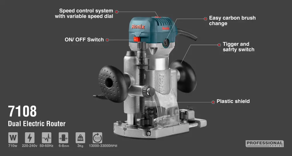 Electric Compact Router 710W