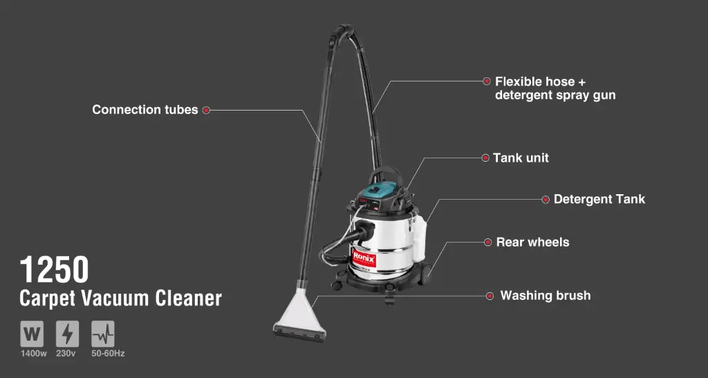 Wet & dry Carpet vacuum cleaner 1400W-20L