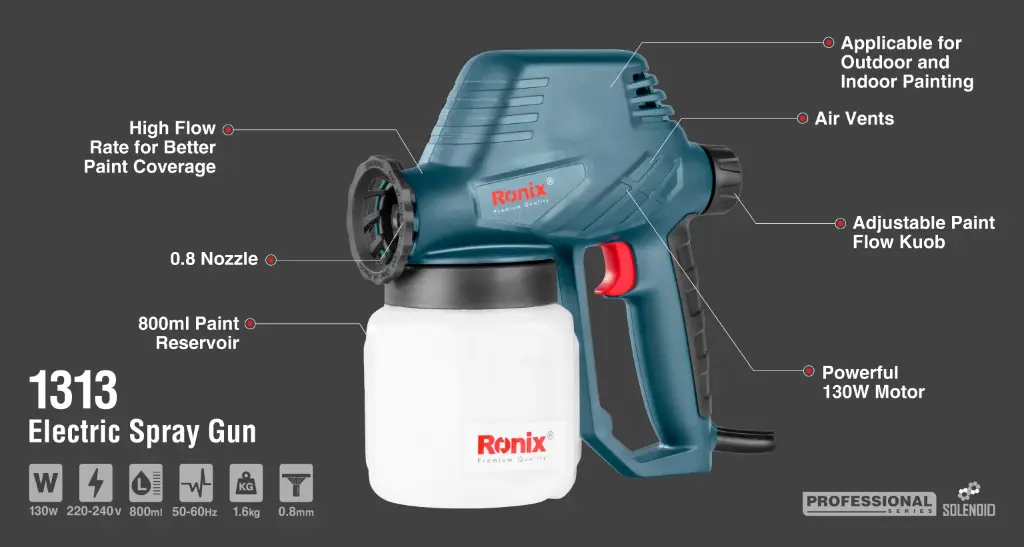 Electric Solenoid Spray Gun 130W
