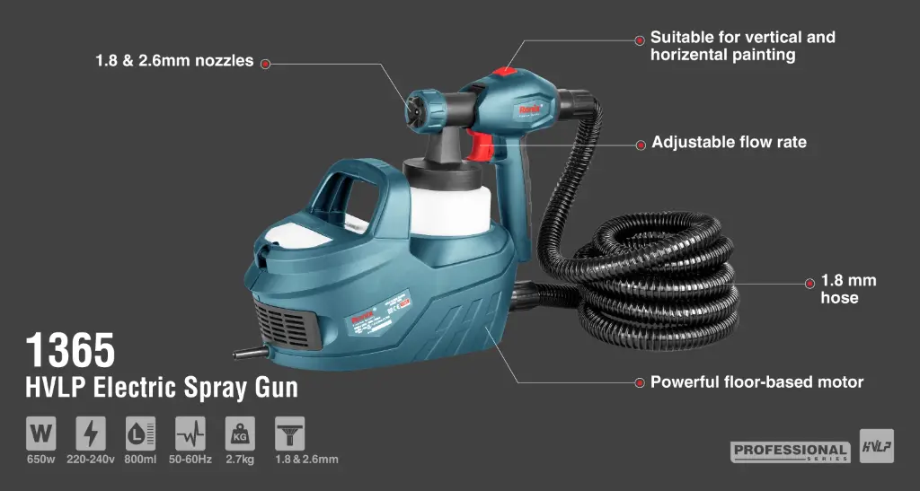 Electric HVLP Floor Based Spray Gun 650W