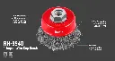 Cup wire brush with nut 75mm