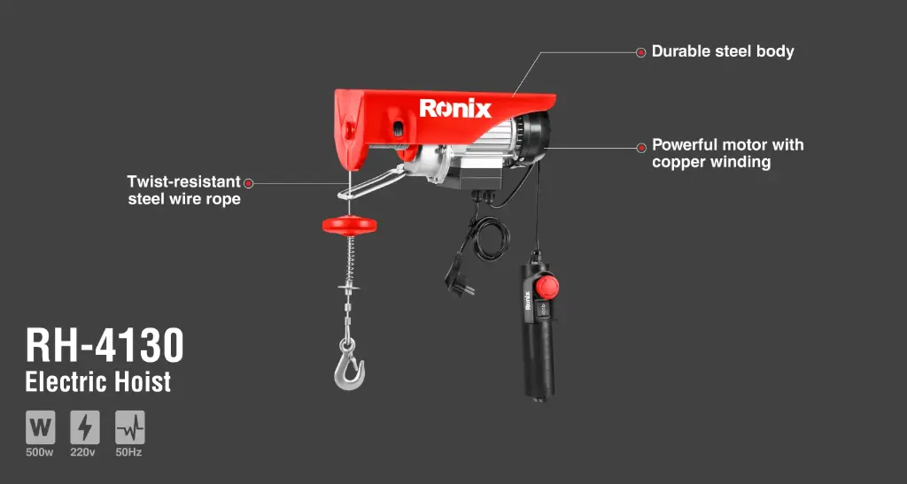 Electric Hoists 18m-250kg