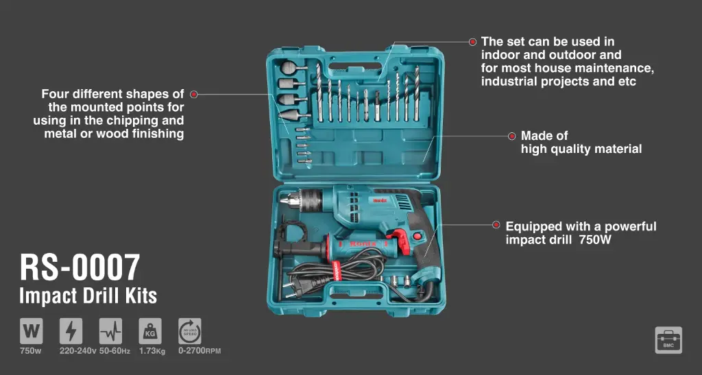 Ronix Impact drill kit 13mm