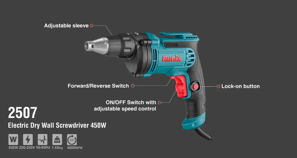 Ronix Electric Dry Wall Screwdriver 450W-13N.m