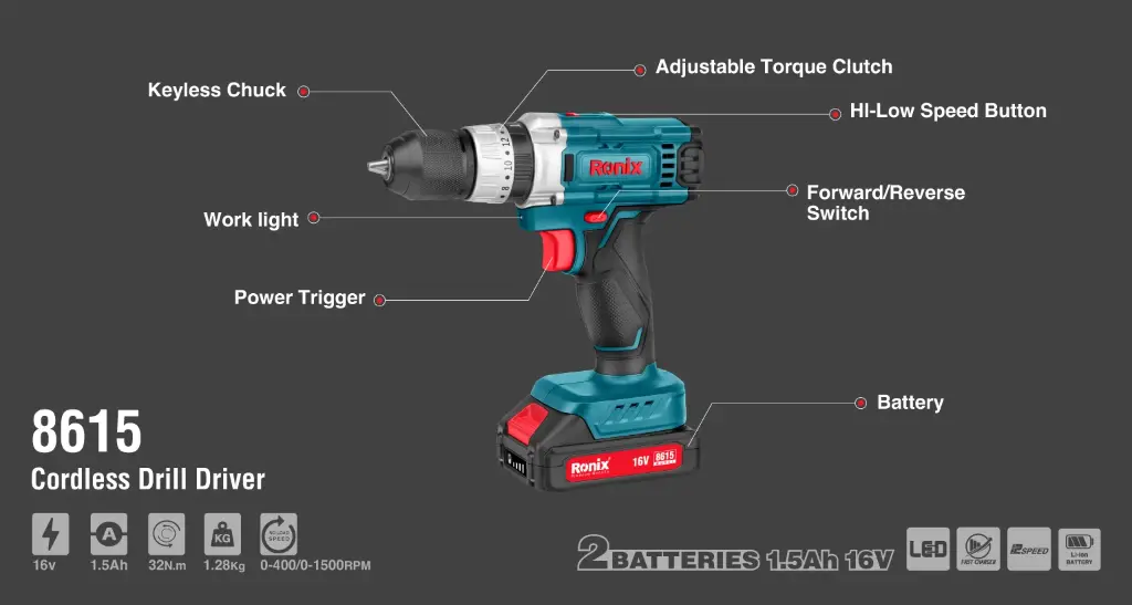Cordless Screwdriver 16V
