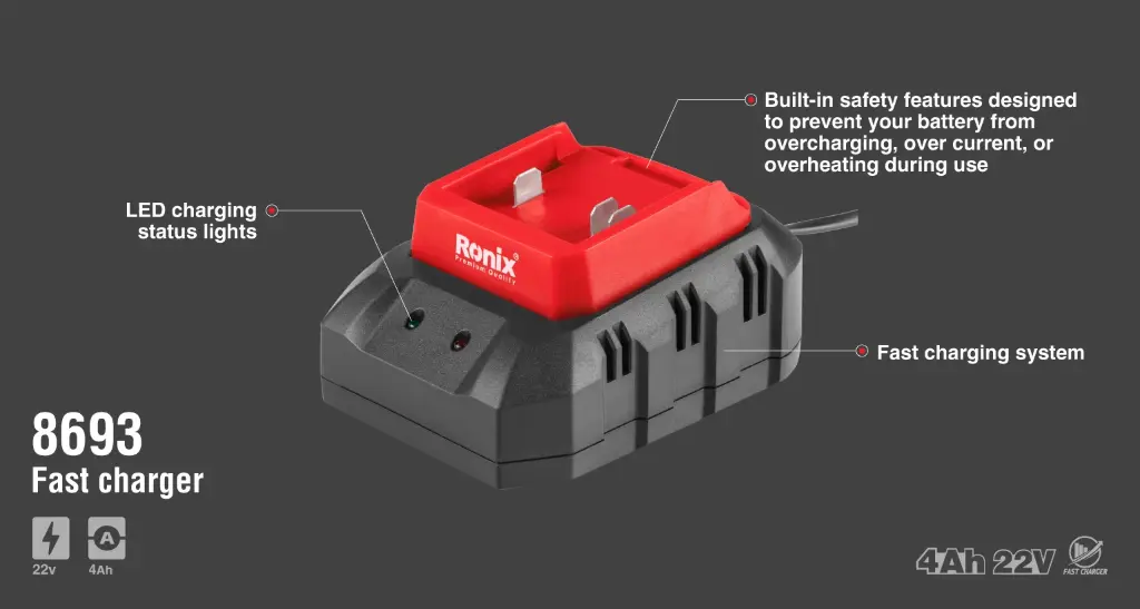 22VFast charger 4A
