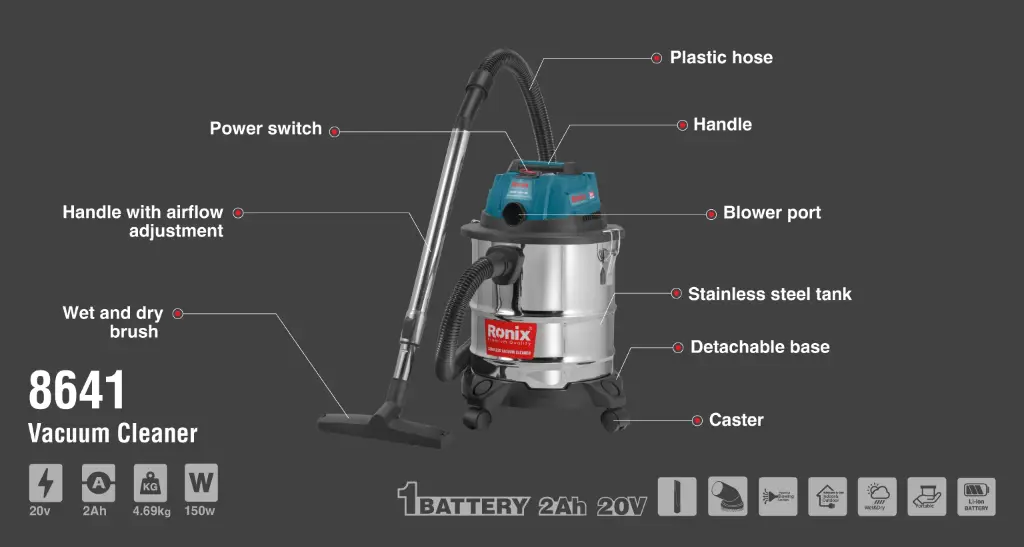 20V compact cordless Vacuum Cleaner 20L