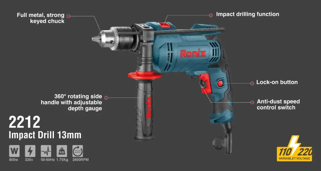 Electric Impact Drill-800W-13mm