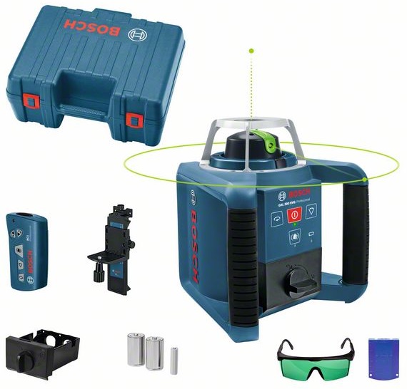 Pöördlaser Bosch GRL 300 HVG, WM4, RC1, ± 0.1 mm/m, 300 m