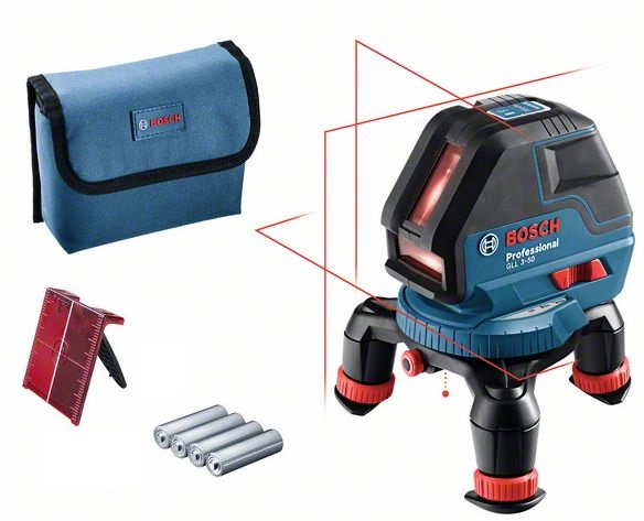 Joonlaser Bosch GLL 3-50, ± 0.3 mm/m, 10 - 50 m