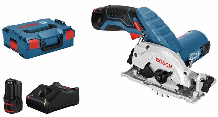 Akuketassaag Bosch GKS 12V-26, (2x3.0Ah), GAL 12V-40, 12V, 1.400 min.-1