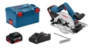 Akuketassaag Bosch GKS 18V-57G, (2x4.0Ah), GAL 18V-40, 18V, 3.400 min.-1