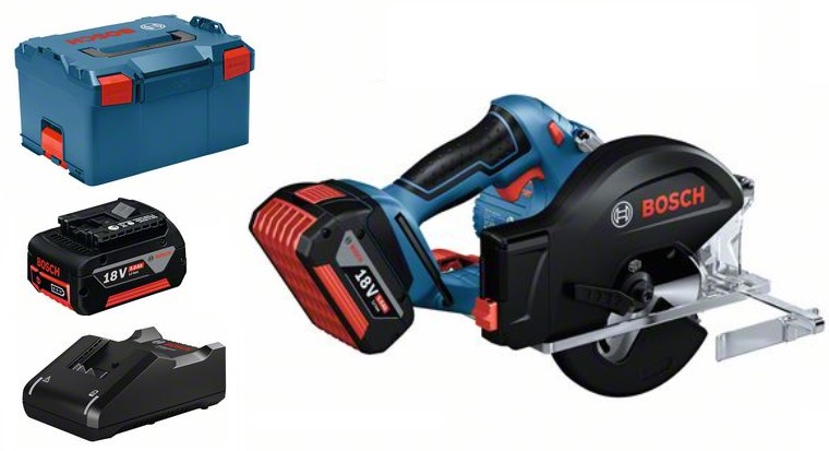 Aku metalliketassaag Bosch GKM 18V-50, (2x5.0Ah), 4.250 min.-1