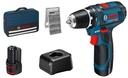 Akutrell Bosch GSR 12V-15, (2x2.0Ah), 25 ACC, GAL 12V-20 + otsakute komplekt