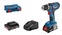 Akutrell Bosch GSR 18-2-LI, (2x2.0Ah), GAL 18V-20, 0-450 / 0-1.400 min.-1