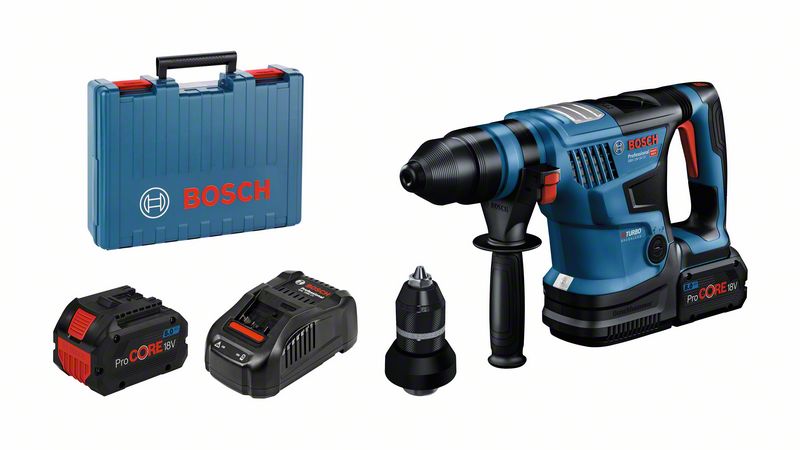 Akupuurvasar Bosch GBH 18V-34 CF, SDS+, 2x8.0Ah ProCORE 18V, CoMo, 1880 CV, 5.8 J, BITURBO