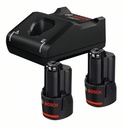 Akud + laadija Bosch GBA 12V / 2x3.0Ah + GAL 12V-40 Set