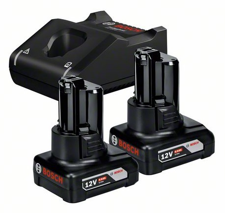 Akud + laadija Bosch GBA 12V / 2x6.0Ah + GAL 12V-40