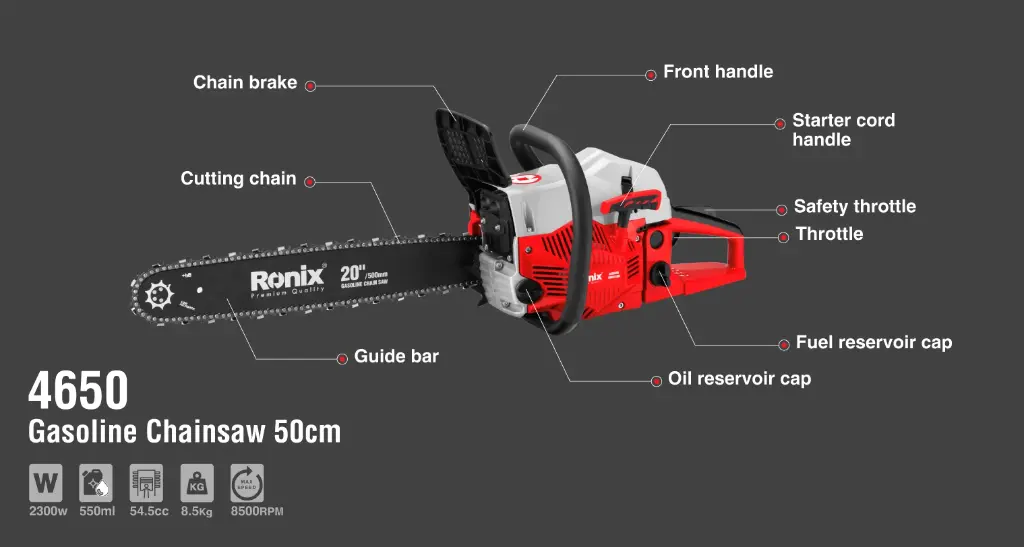Gasoline Chainsaw 2300W-45cm