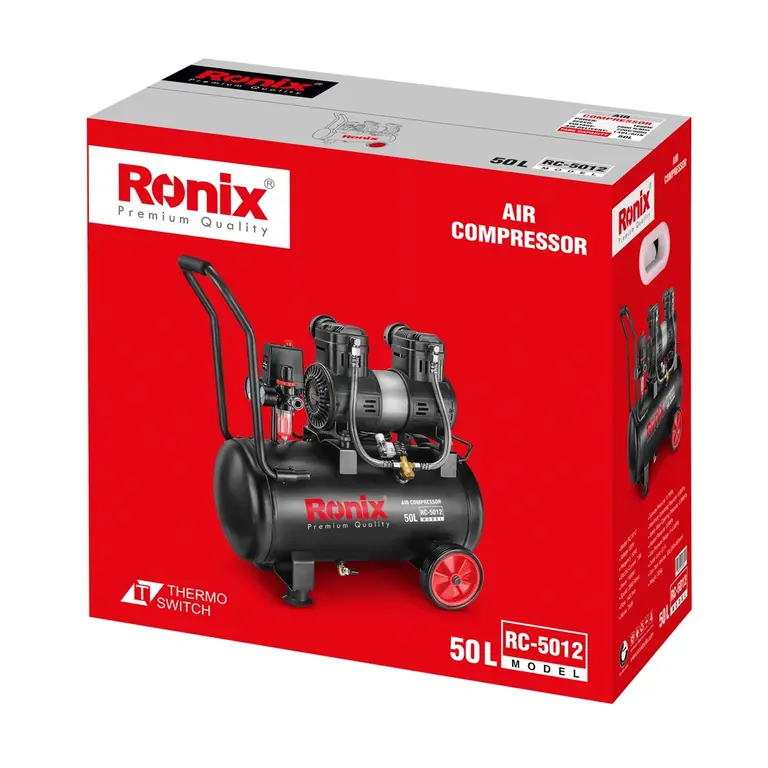 Silent Air Compressor 50L-1680W OIL FREE (single motor) 