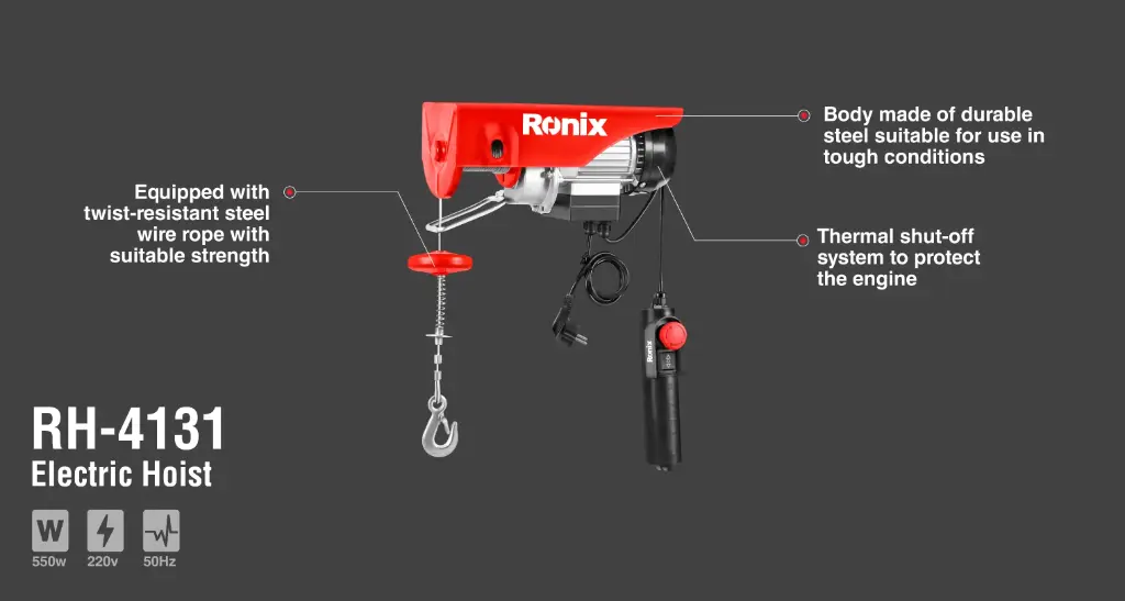 Electric Hoists 18m-300kg