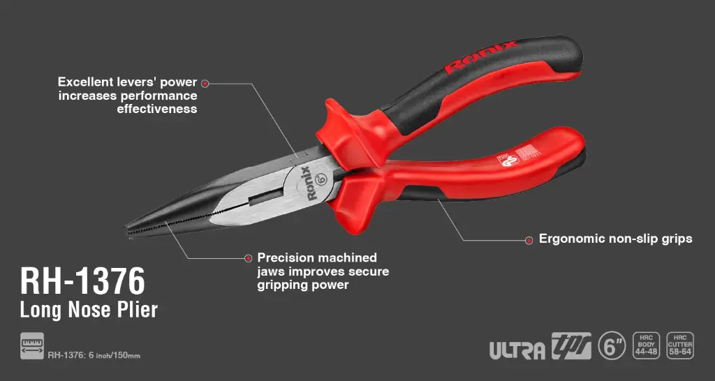 Long Nose Pliers 165mm / 6 Inch-Ultra series