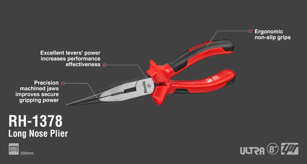 Long Nose Pliers 210mm/8 Inch-Ultra series