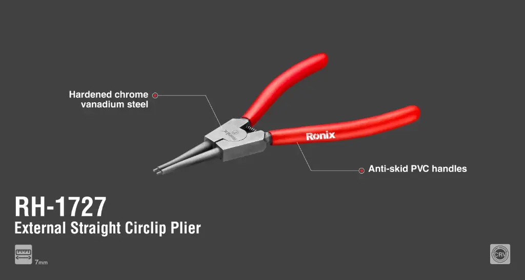 Straight External Circlip Pliers 7mm