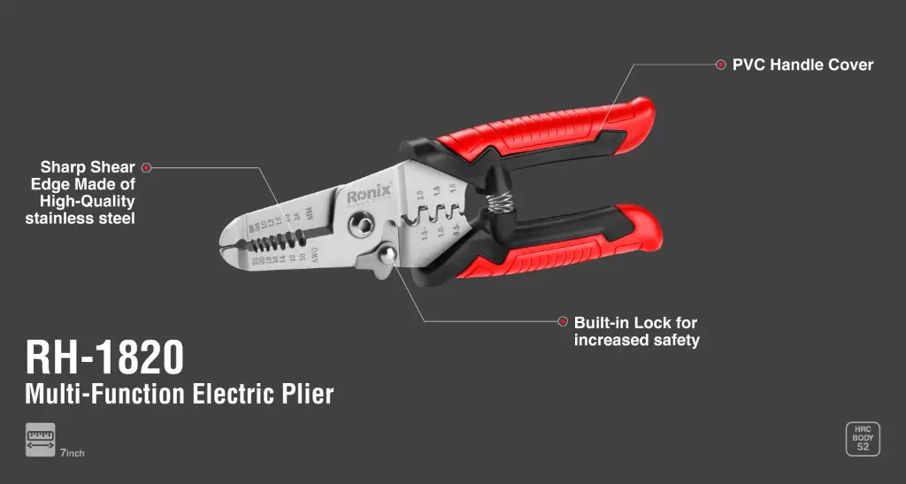 Multi-function Electrician Pliers 7inch
