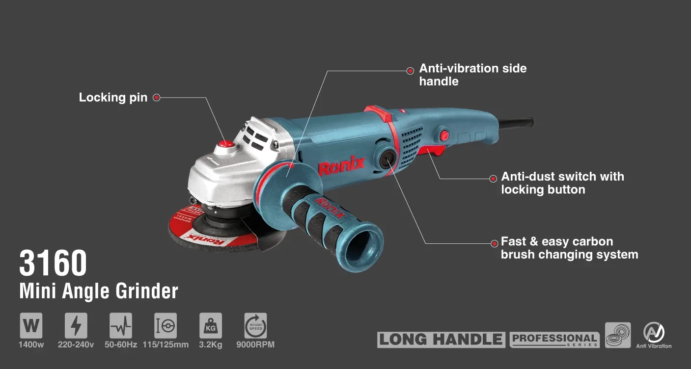 Mini Angle Grinder 1400W-115mm