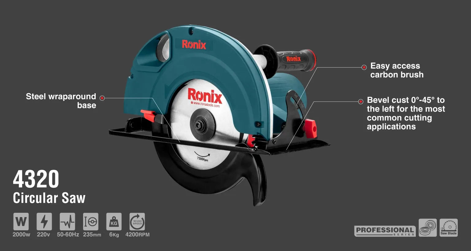 Electric Circular Saw 2000W-235mm