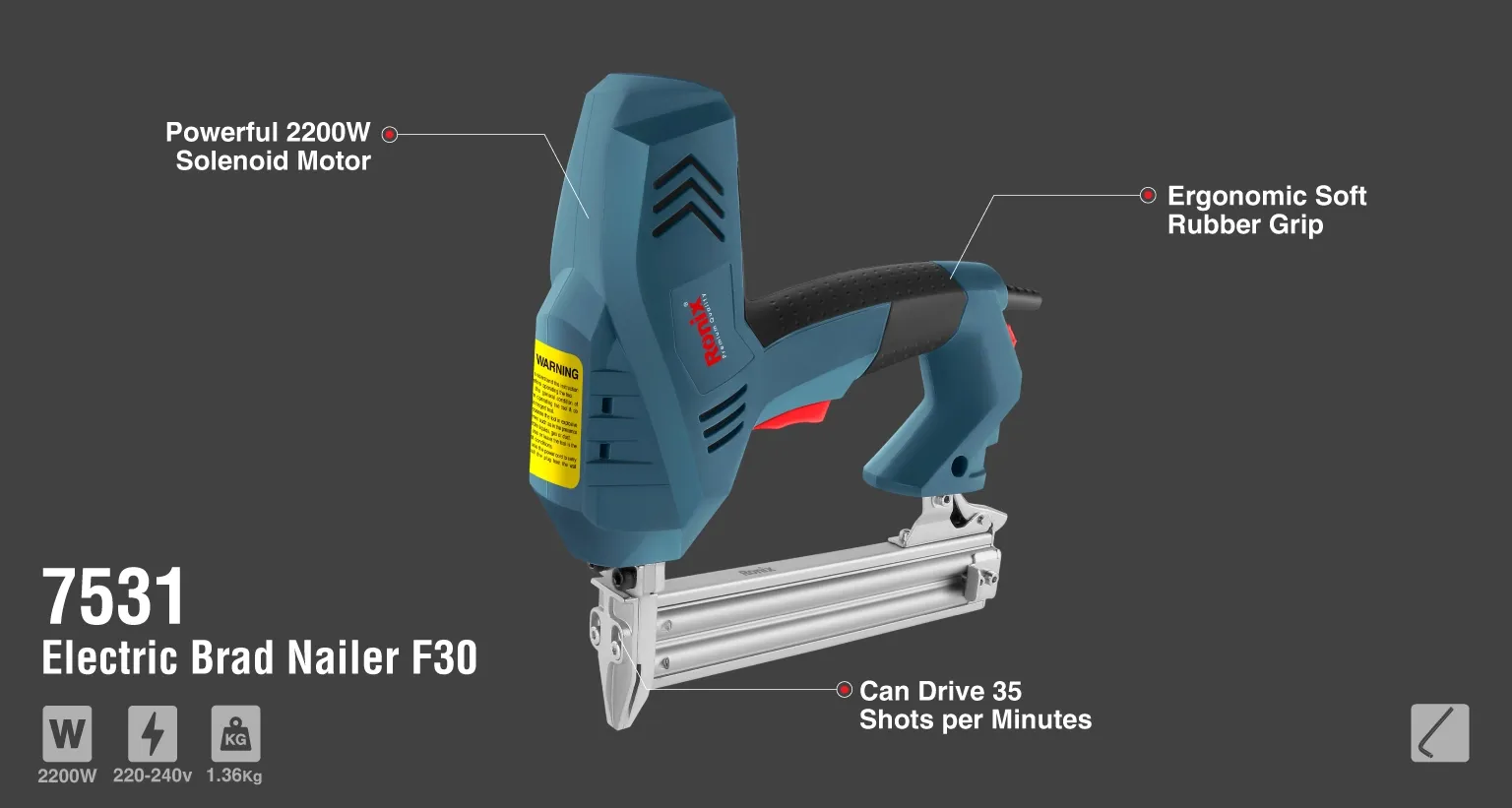 Electric Brad Nailer F30