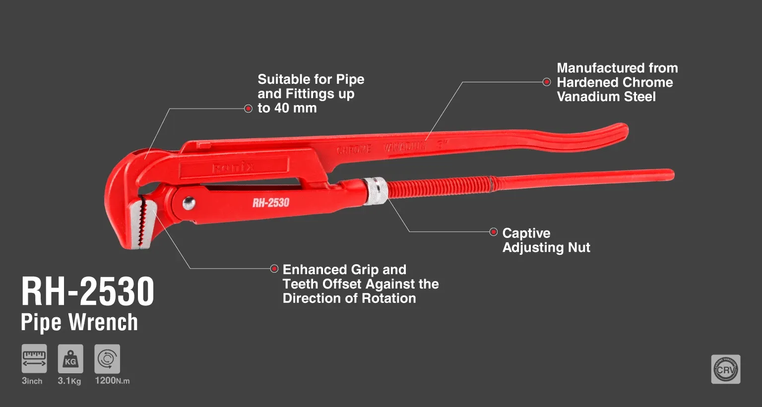 Pipe Wrench 3"
