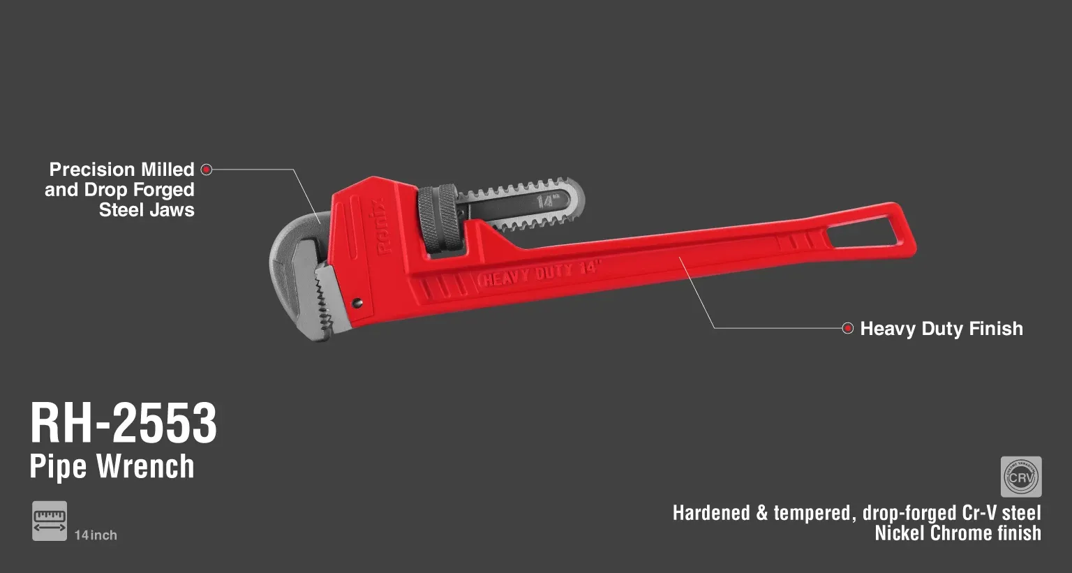 Pipe wrench 14 inch