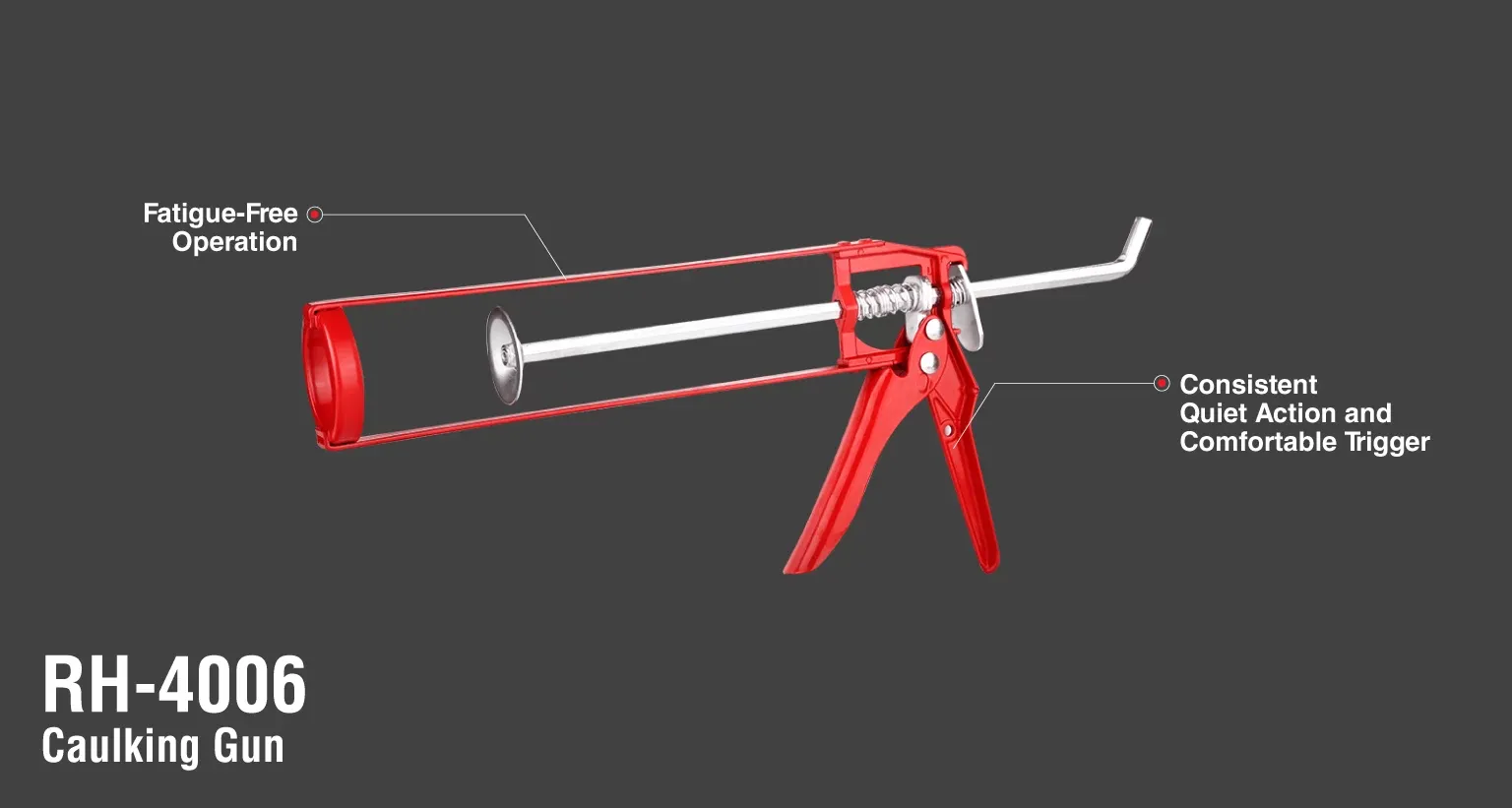 Caulking Gun, Aluminum Handle 9''