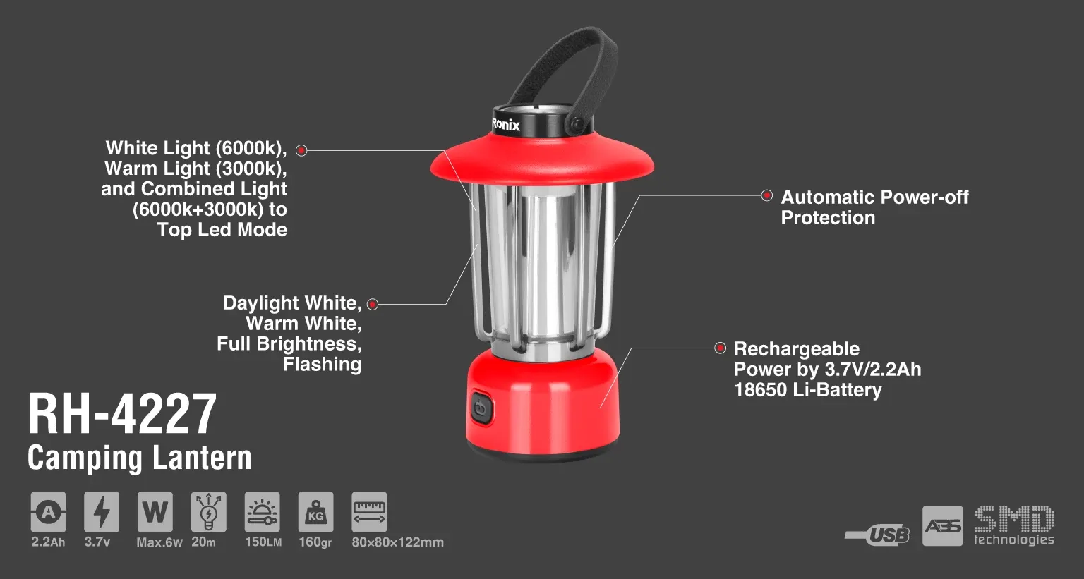 Camping lantern 150lm