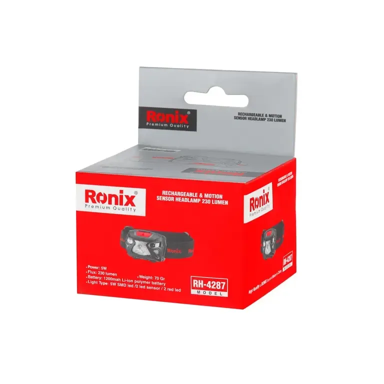 5w Rechargeable & Motion sensor headlamp 280Lm