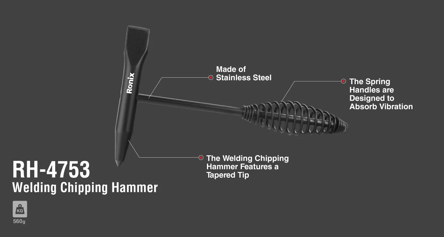Welding Chipping Hammer 560gr