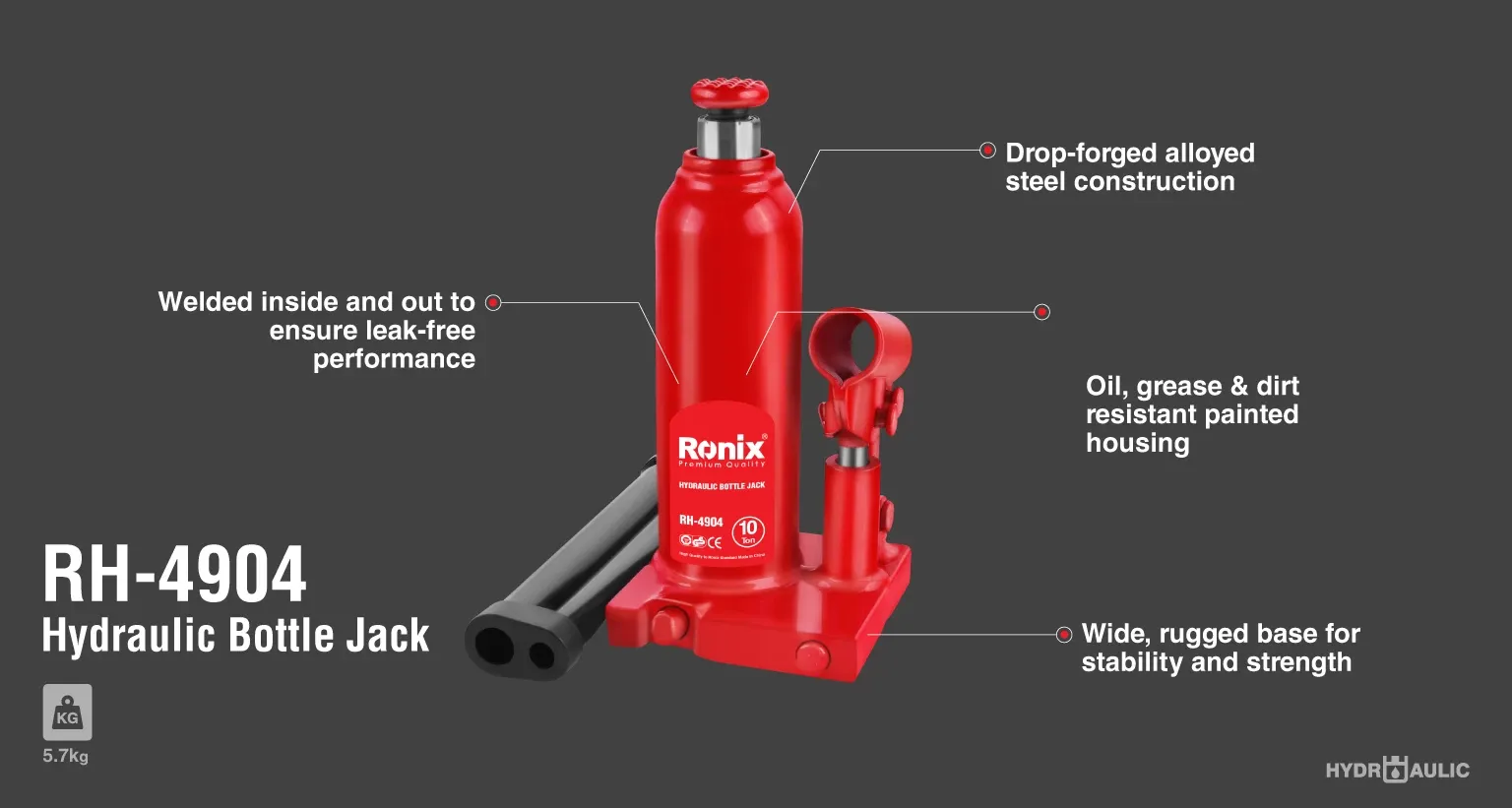 Hydraulic Bottle Jack 10 Ton