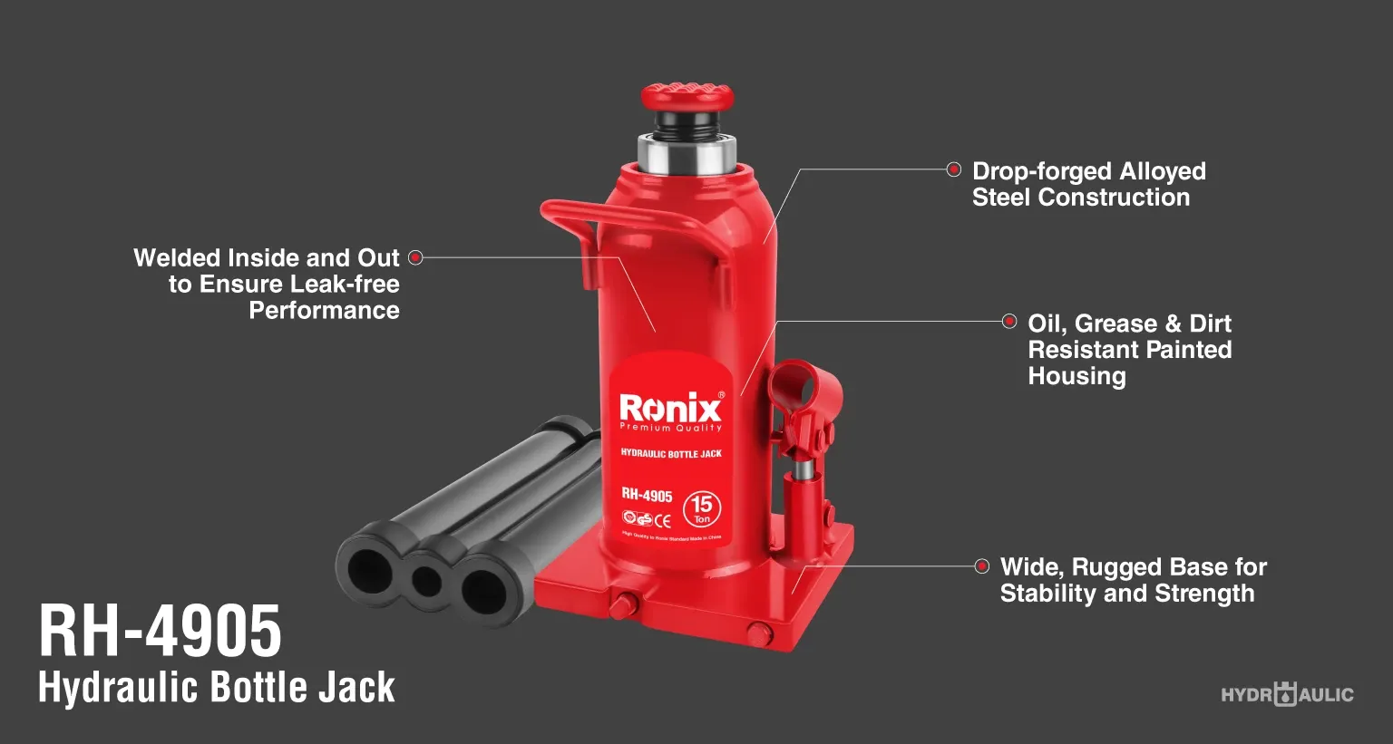 Hydraulic Bottle Jack 15 Ton