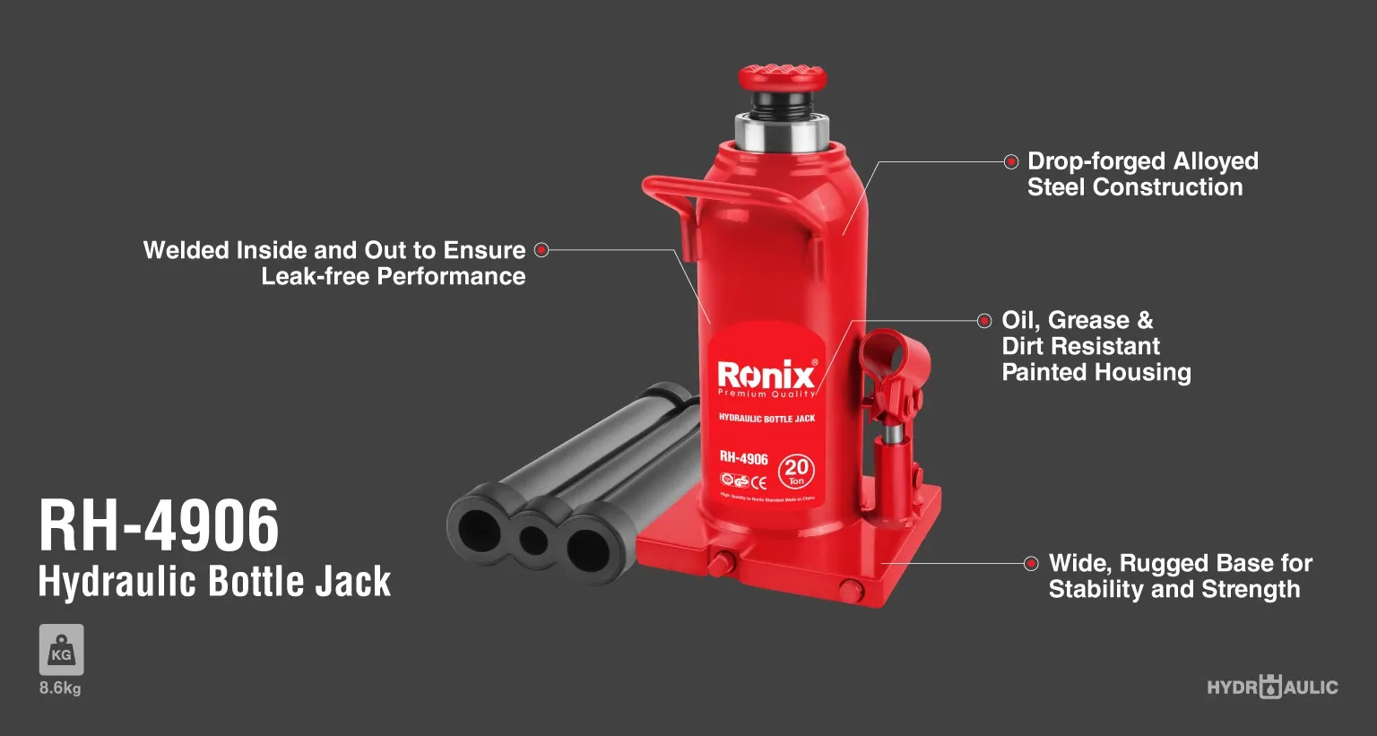  Hydraulic Bottle Jack 20 Ton