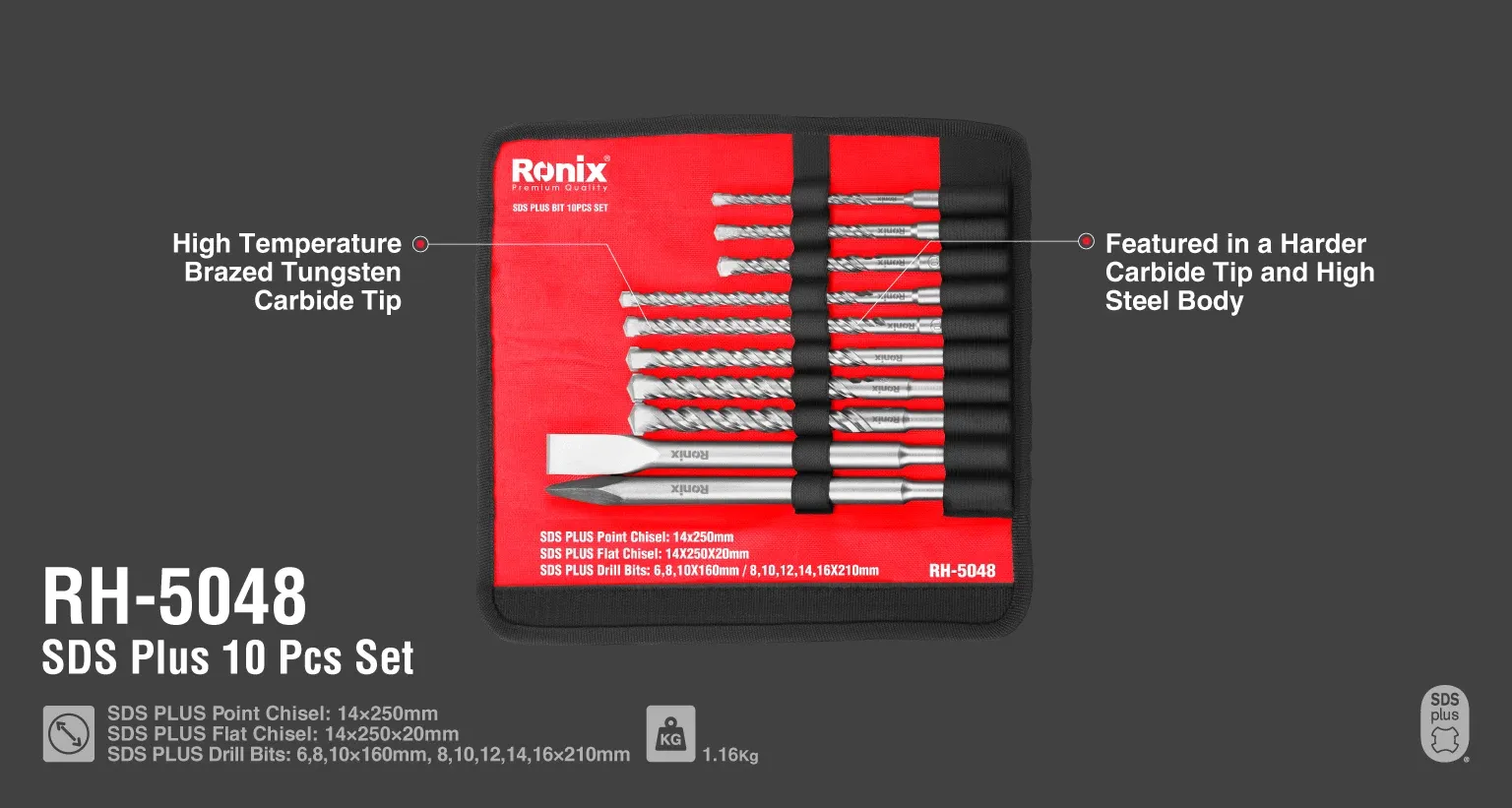 SDS Plus Set 10Pcs