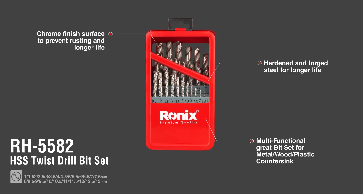 HSS Twist Drill Bit set 1~13 mm