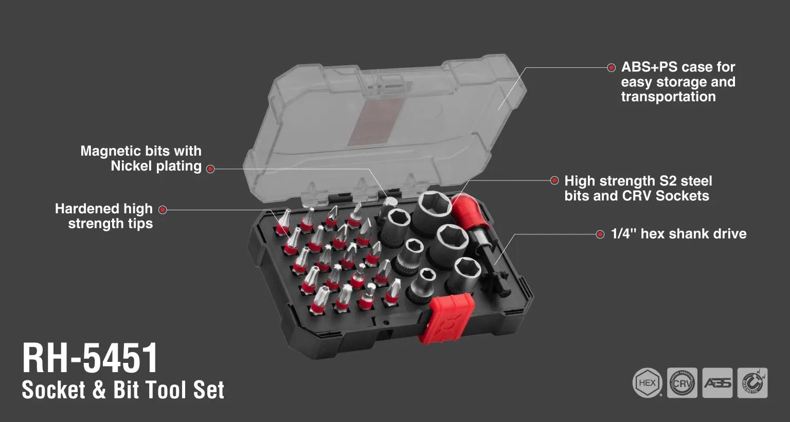 Socket & Bit Tool Set 29pcs