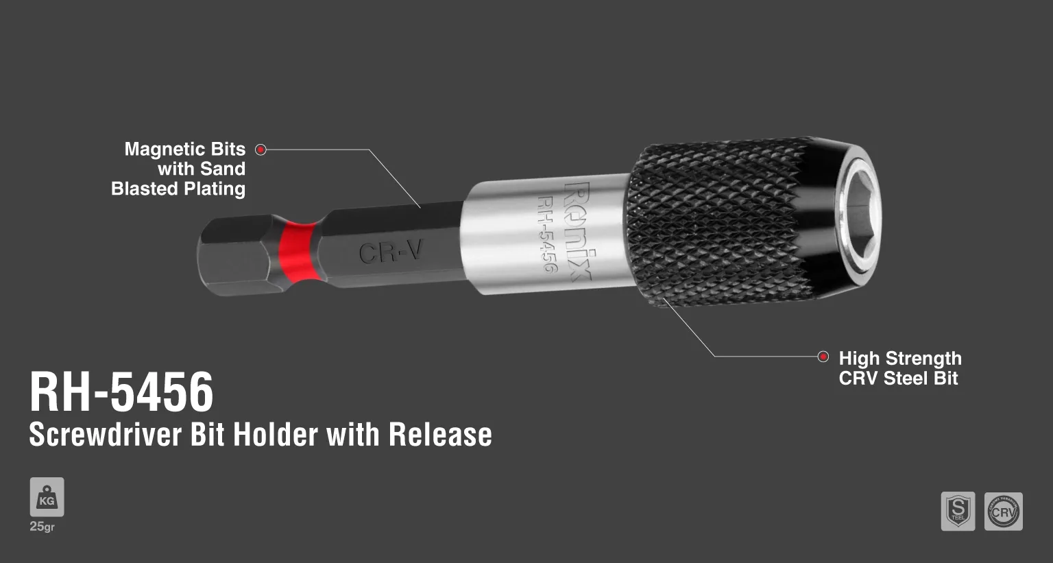 Screwdriver bit holder with release