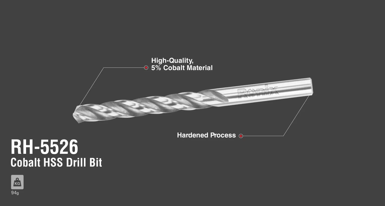 5%Cobalt HSS drill bit 12mm