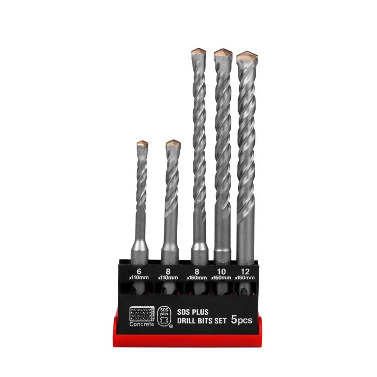 SDS Plus Drill Bit set( 5Pcs)-Plastic Box