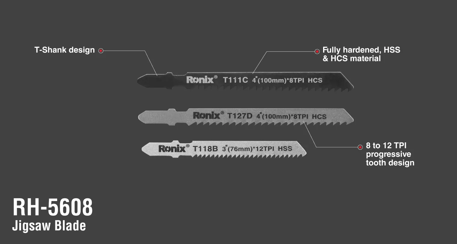 Jigsaw Blade set (5pcs) T-SHANK MIXED