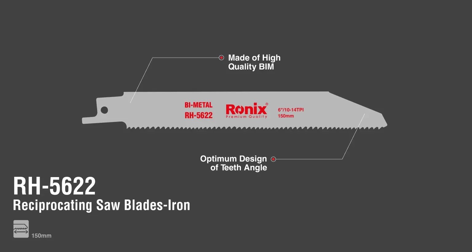 Multi functional Reciprocating saw blade 150mm